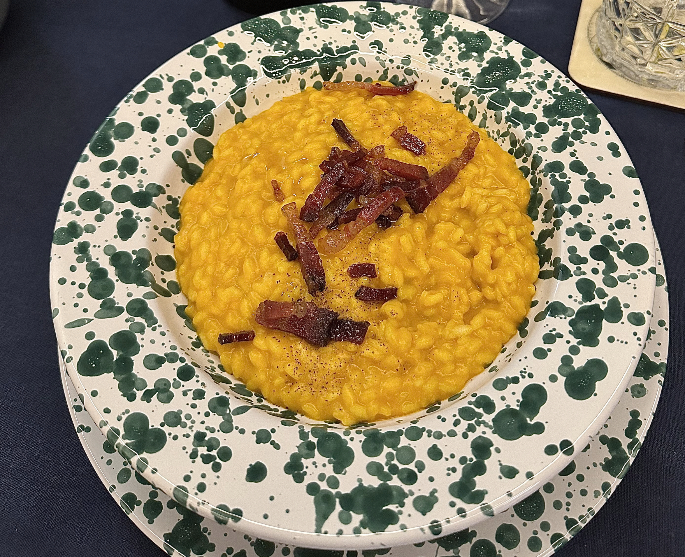 Risotto alla zucca senza burro con caprino e speck. cremoso e buonissimo. ricetta infallibile