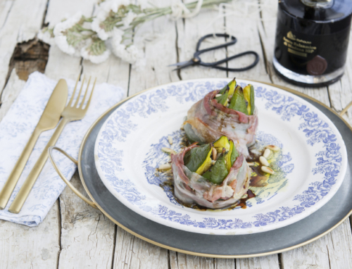 Fichi al forno con roquefort e aceto balsamico di Modena