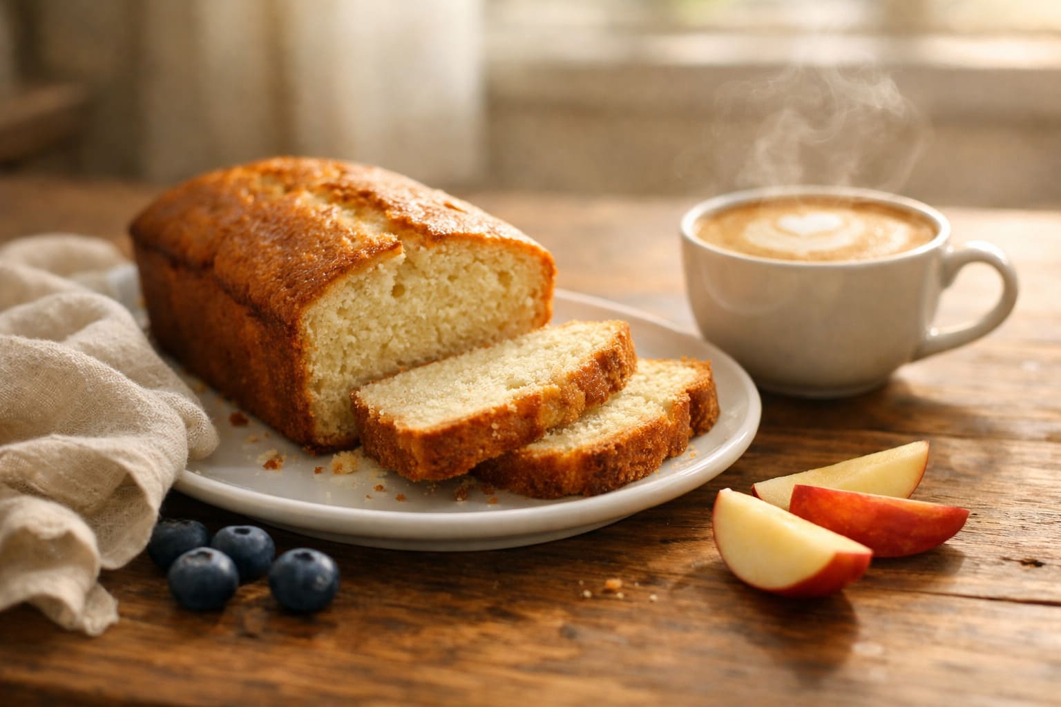 colazione con plumcake fatto in casa